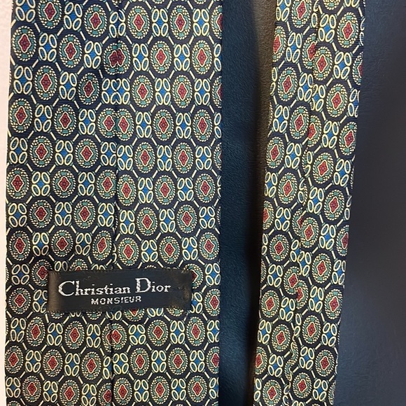 Christian Dior Monsieur Silk Tie Geometric Pattern - Picture 11 of 14
